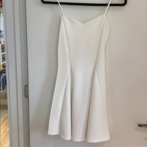 White Spring Summer Strappy Skater Dress